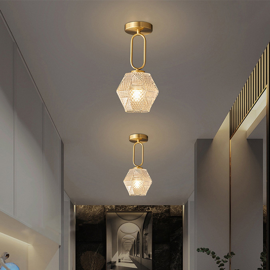 Moderne Gouden Flush Mount Plafondlamp