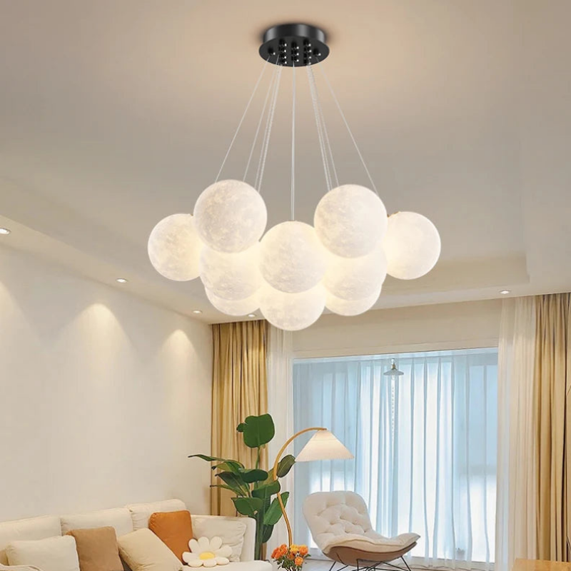 Moderne Bubble Kroonluchter met Glazen Bollen