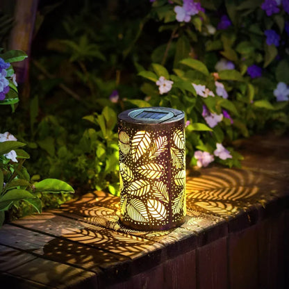 Moderne Zonne Buitenlamp met Bladmotief