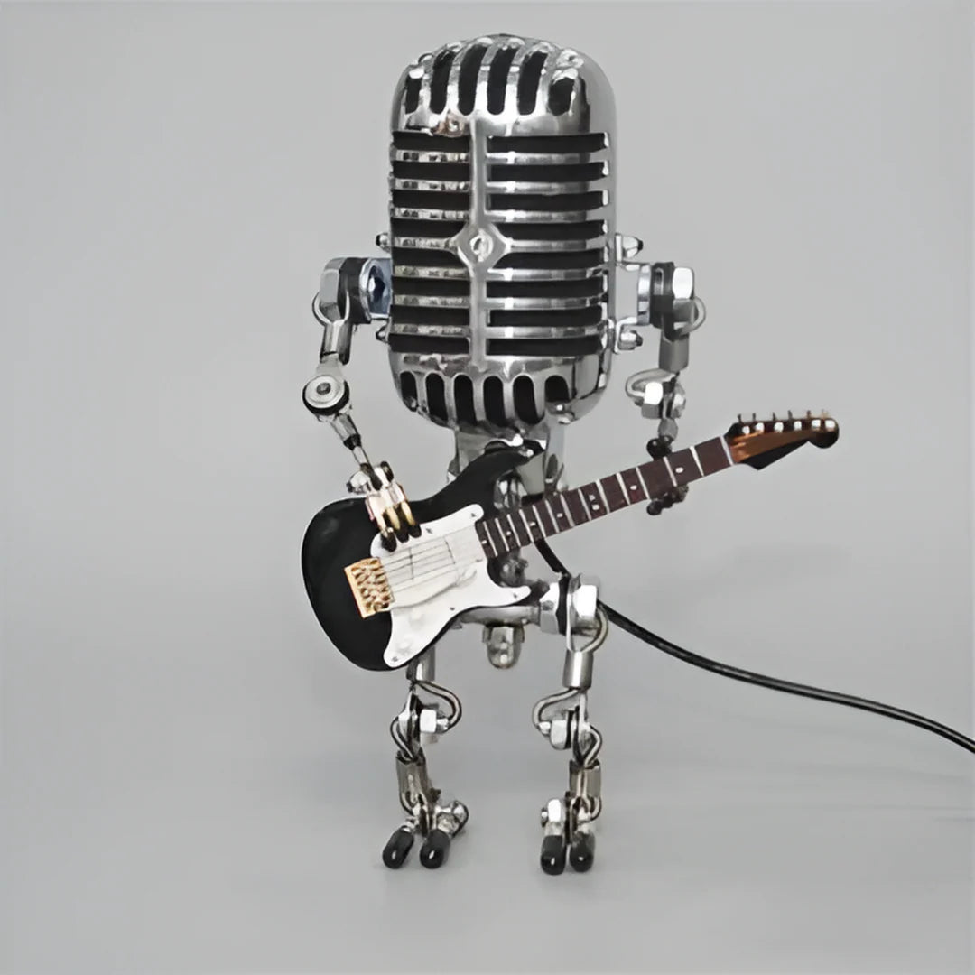 Stijlvolle Omvix Robot Tafellamp met Gitaar