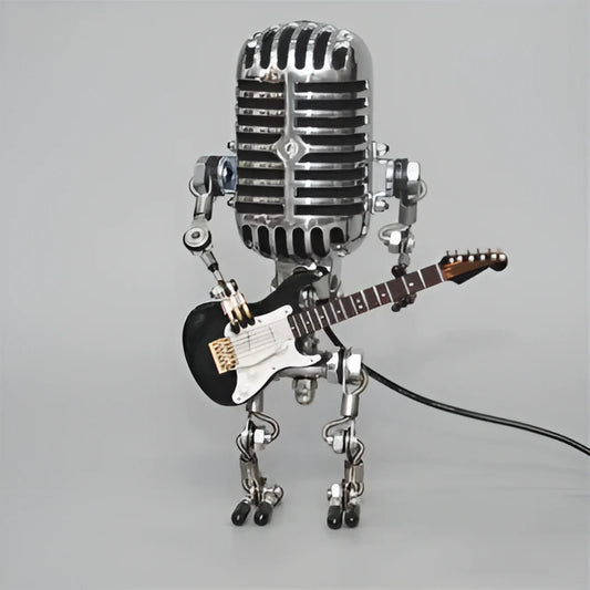 Stijlvolle Omvix Robot Tafellamp met Gitaar