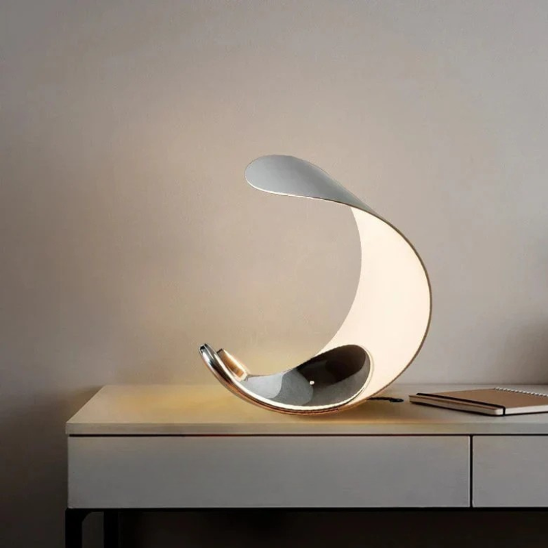 Moderne Curve TafelLamp Elegant Gebogen LED Designlamp