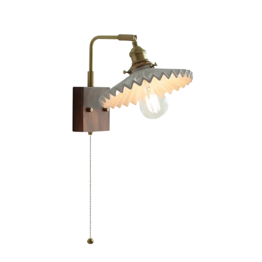 Nordic Scandinavische LED Wandlamp met Houten Accenten
