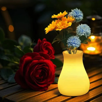 Sfeervolle LED Vaas Verlichting met Bloemaccent