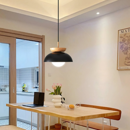 Nordic Japanse Glazen bol Halfhout Hanglamp