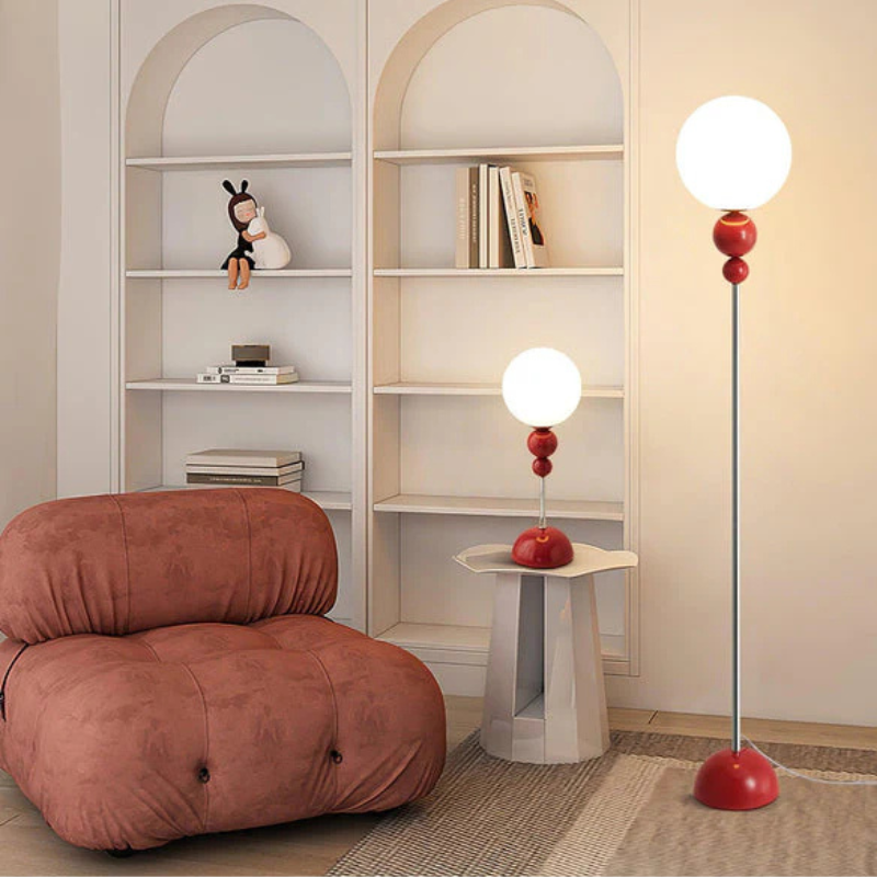 Clavel Glow-Moderne Vloerlamp van Metaal en Glas
