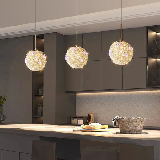 Moderne Goude Kristallen Bol Hanglamp