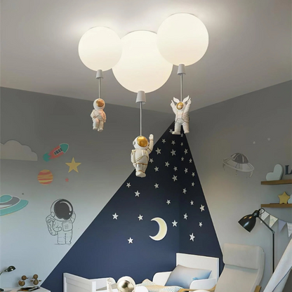 Speelse Maan en Astronaut Ontwerp LED Plafondlicht