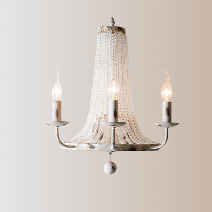 Vintage Landelijke Kaarsen Kristallen Wandlamp