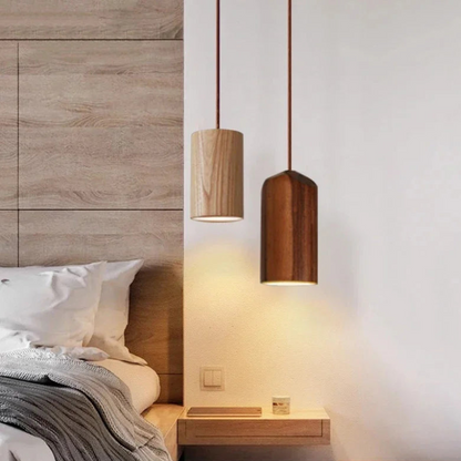 Borealis Glow Scandinavische Houten Hanglamp
