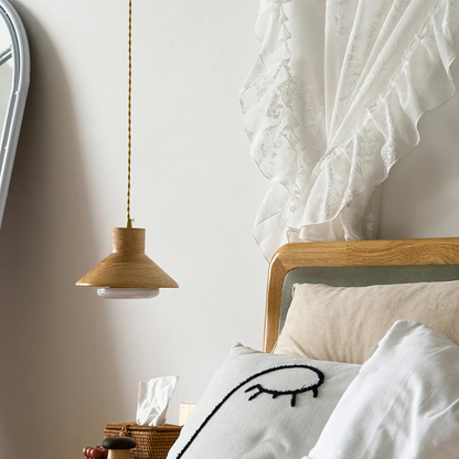 Moderne Hout Natuurlijke Warmte Hanglamp