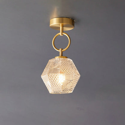 Moderne Gouden Flush Mount Plafondlamp