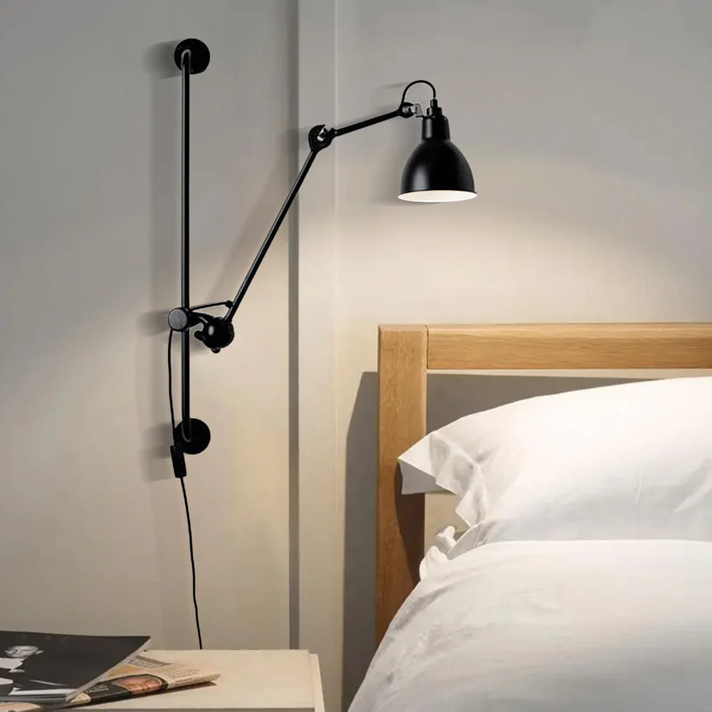 Industriële Wandlamp met Verstelbare Arm