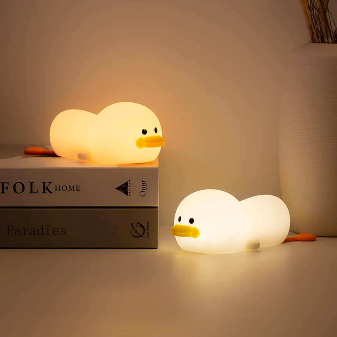 Moderne Lieve Eend Siliconen Zachte Nachtlamp
