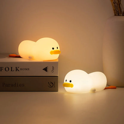 Moderne Lieve Eend Siliconen Zachte Nachtlamp