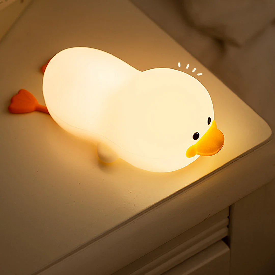 Moderne Lieve Eend Siliconen Zachte Nachtlamp