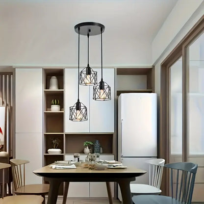 Vintage Geometrische Plafondlamp – Semi-Flush Mount Hanglamp