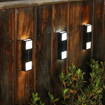 Strakke Zwarte Acryl LED Buitenwandlamp