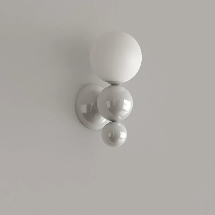 Moderne Crèmekleurige Smeedijzeren Bolvormige Wandlamp