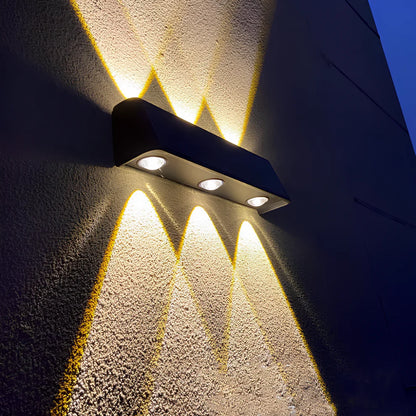 LED Solar Buiten Wandlamp met Dubbelzijdige Gloed
