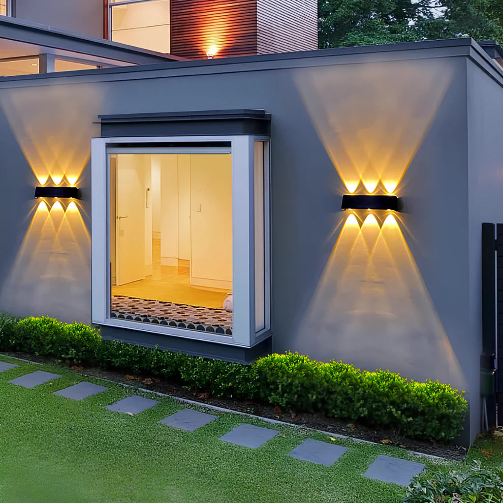 LED Solar Buiten Wandlamp met Dubbelzijdige Gloed