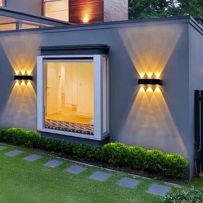 LED Solar Buiten Wandlamp met Dubbelzijdige Gloed