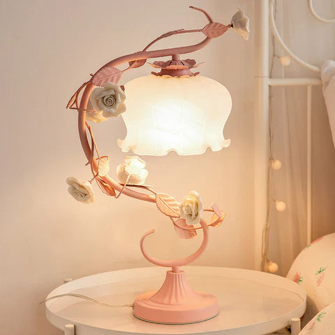 Rosella Bloom Romantisch Glasbloemdesign Tafellamp