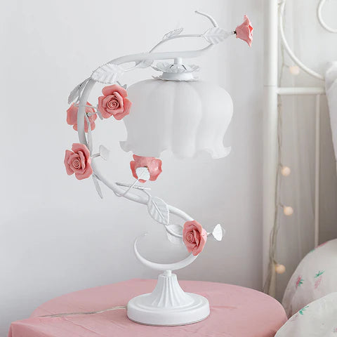 Rosella Bloom Romantisch Glasbloemdesign Tafellamp