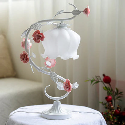 Rosella Bloom Romantisch Glasbloemdesign Tafellamp
