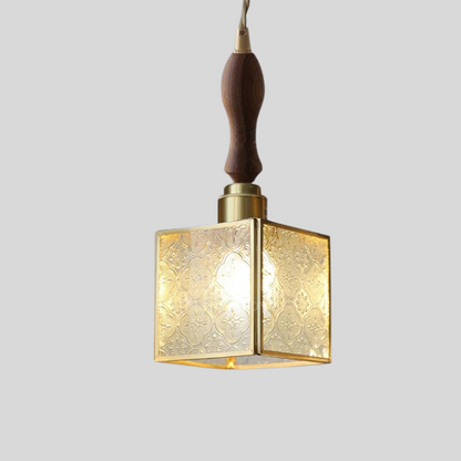 Verfijnde Loft Hanglamp van Koper en Glas