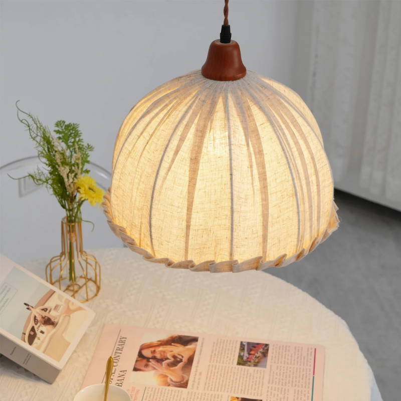 Vintage Boho Koepelvorm Hanglamp in Japanse Stijl