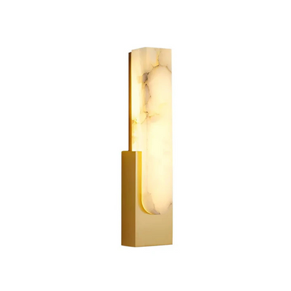 Luxe Alabaster Wandlamp met Natuurlijk Marmerpatroon
