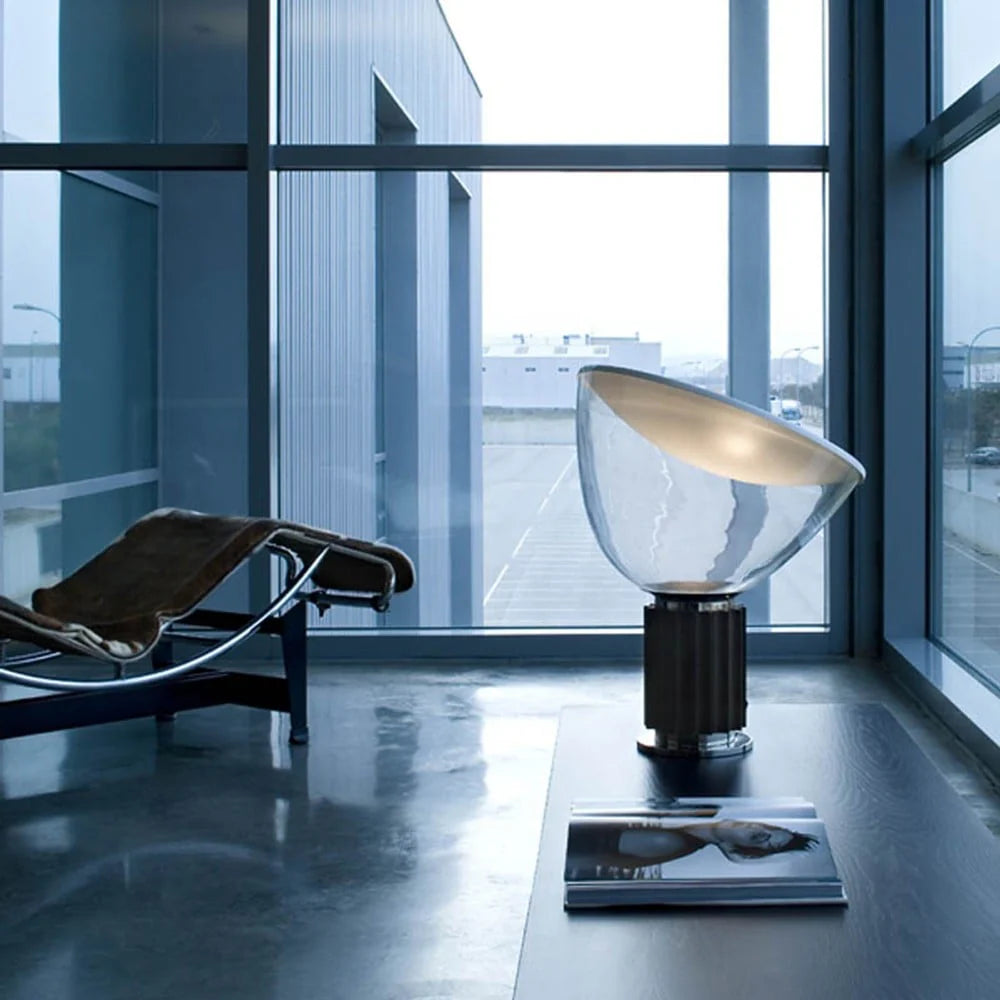 Moderne Industriële Komvorm Glazen Tafellamp