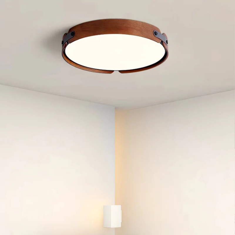 Moderne Wabi-Sabi Houten Plafondlamp