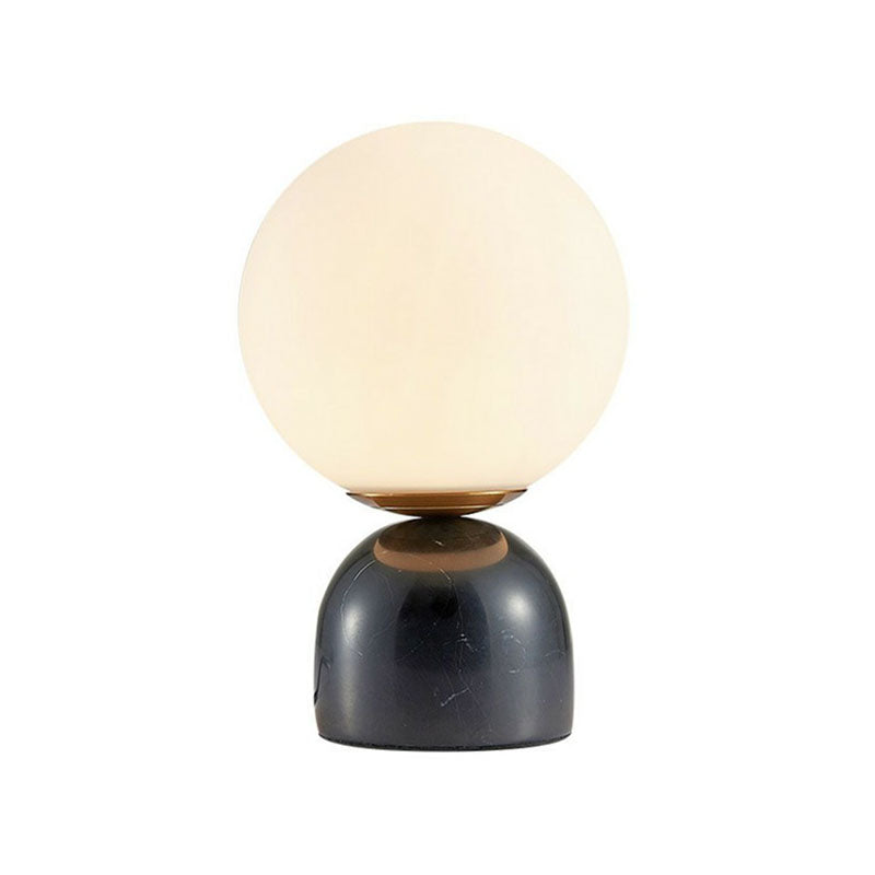 Moderne Glazen Nachtkastlamp met Marmeren Voet