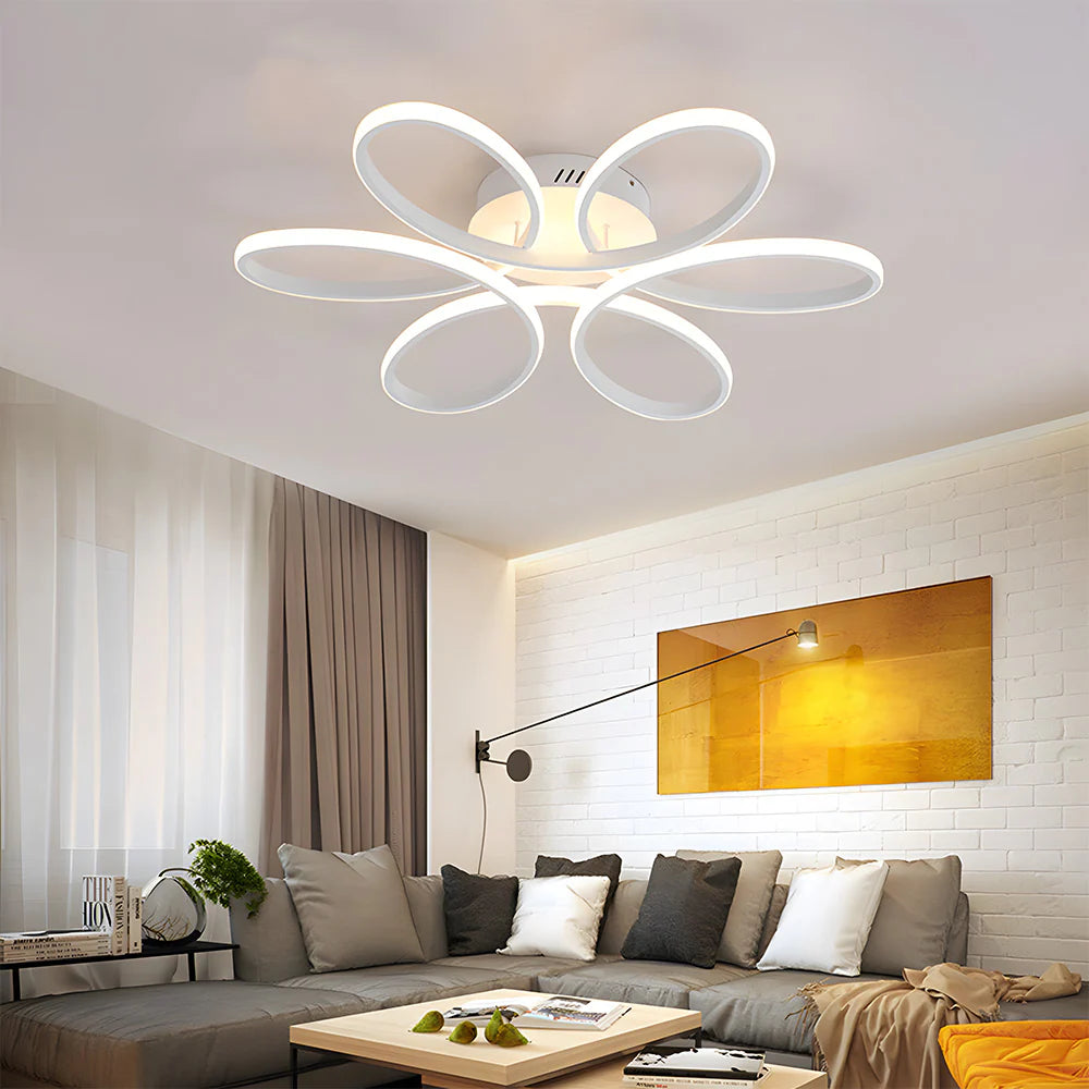 Minimalistische Bloemblaadje Metalen LED Plafondlamp