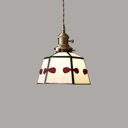 Luxe Walnoothouten Glazen Hanglamp