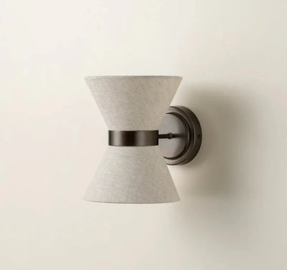 Wabi Sabi Wandlamp met Stoffen Kap