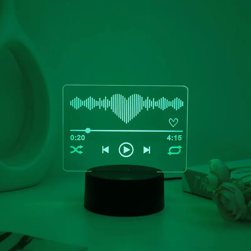 3D Muziekspeler Nachtlamp met Kleureffecten
