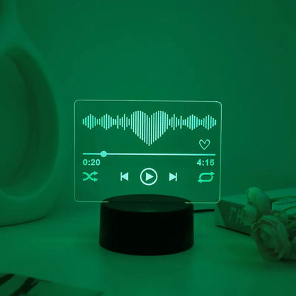 3D Muziekspeler Nachtlamp met Kleureffecten