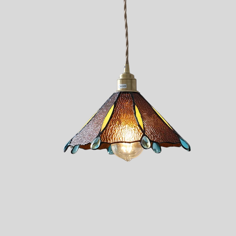 Verfijnde Loft Hanglamp van Koper en Glas