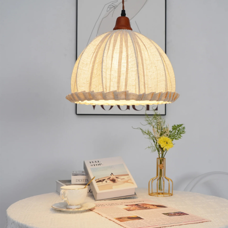 Vintage Boho Koepelvorm Hanglamp in Japanse Stijl