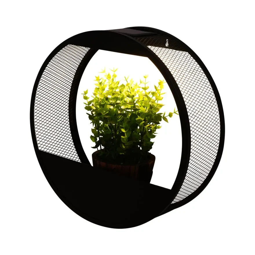 Moderne Solarbloom Wandlamp met Bloempot