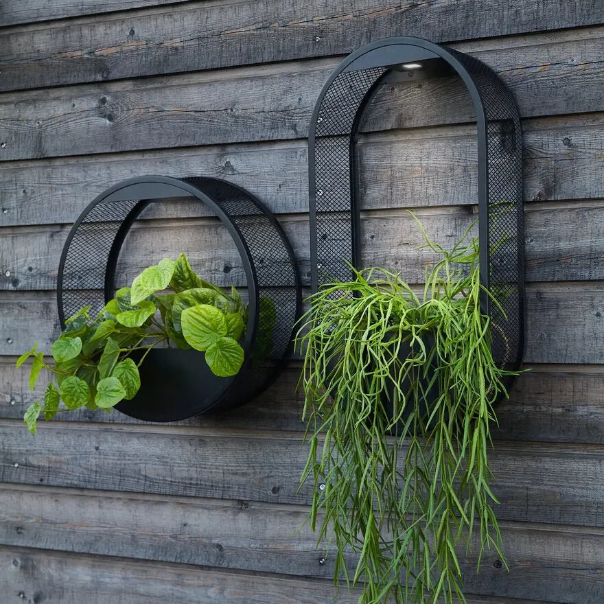 Moderne Solarbloom Wandlamp met Bloempot