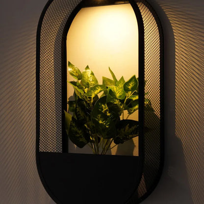 Moderne Solarbloom Wandlamp met Bloempot