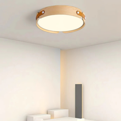 Moderne Wabi-Sabi Houten Plafondlamp