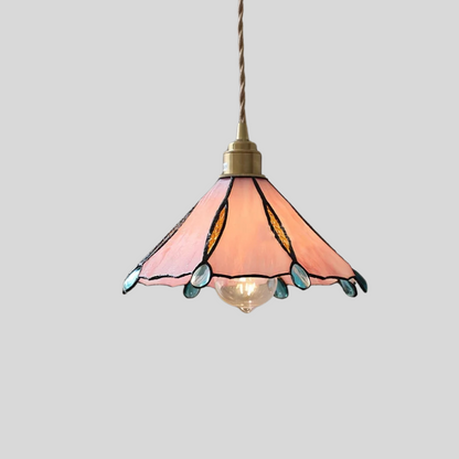 Verfijnde Loft Hanglamp van Koper en Glas