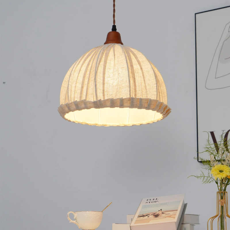 Vintage Boho Koepelvorm Hanglamp in Japanse Stijl