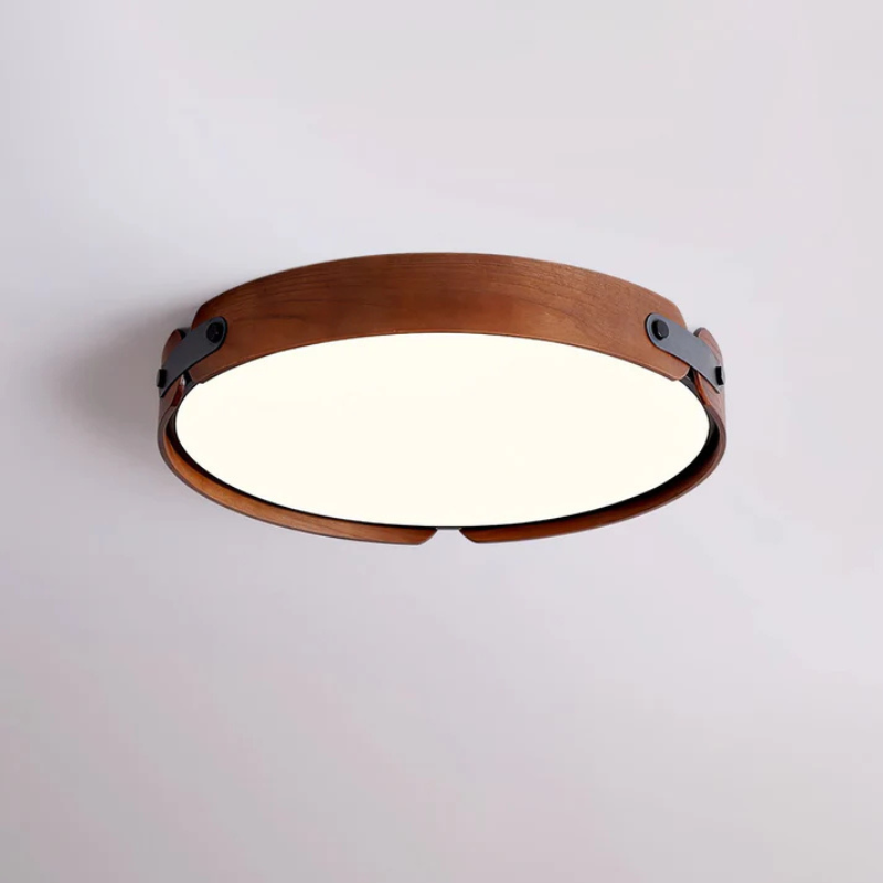 Moderne Wabi-Sabi Houten Plafondlamp