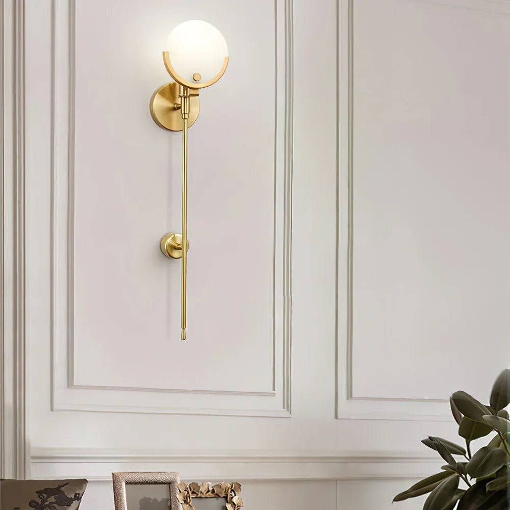 Tijdloze Messing en Albast Wandlamp